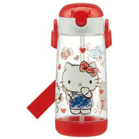Skater - 日本Skater Hello Kitty 水壼瓶 兒童水樽 480ml 戶外旅行超輕一按式吸管飲管兒童水樽水瓶水壺 平行進口