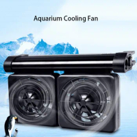 Aquarium Fish Tank Cooling Fan System Chiller Control Reduce Water Temperature 1/2/3/4 Fan Set Cooler Aquarium Accessories