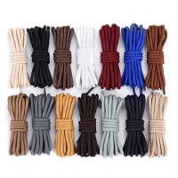 1 Pair Round Shoe Laces For Martin Shoes Sneakers Shoelaces Solid Boots Shoelace Solid Weaving Wear-resistant Shoestring