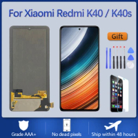 6.67'' For Xiaomi Redmi K40 / K40S AMOLED LCD Display Touch Screen Sensor Digitizer Assembly Replacement No Frame