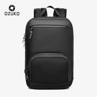OZUKO Casual Backpack Men 15.6 inch Laptop s Large Capacity Male Waterproof Oxford Fashion College School Bags