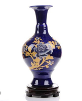 青瓷の花瓶 陶瓷器景泰藍花瓶 工藝品擺設十天預購+現貨