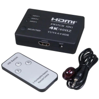 【伽利略】HDMI 4K 影音切換器 3進1出+遙控器