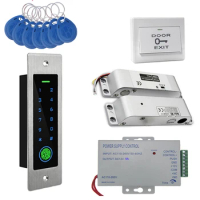 Wifi optional RFID Touch Keypad Fingerprint Door Access Control System Kit Fingerprint Biometric Electric Drop Bolt Door Lock