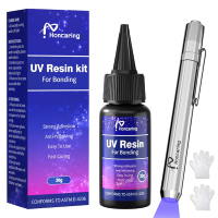 UV Resin Kit with Light Fast Drying Beginner-Friendly Kit Bonding & Repairing in Seconds 30g/1oz Cle