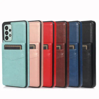Flip Leather Cover for Samsung Galaxy S23 S21 FE S24 S22 Plus Ultra A14 A54 A13 A33 A53 A73 Wallet Case with Credit Card Holder
