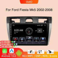 8GB+128GB Android 13 radio For Ford Fiesta Mk5 2002 2003 2004 2005-2008 Car stereo Multimedia Player Carplay Auto GPS Navigation