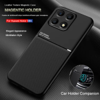 For Honor X8A Shockproof Case Magnetic Car Holder Leather Silicone Case Honor X30 X40 Cellphones Fundas Honor X9A X9 5G X8 5G on