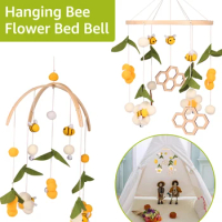 New Baby Crib Nursery Mobile Bamboo Wood Mobile Baby Wind Chimes Cute Baby Crib Mobile Toy Soothing Crib Nursery Mobile Hanging