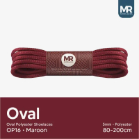 MR Shoelaces OP16 Maroon (Merah Marun) Tali Sepatu Oval 5mm 70cm 80cm 90cm 100cm 120cm 130cm 140cm 1