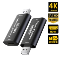 4K60 HDMI to USB2.0 Video Game Capture Card Support VLC OBS Amcap HDMI Capture Card