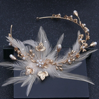 瑪姬新娘飾品瑪姬主義-  F418唯美巴羅克新娘頭飾羽毛發箍