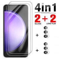 4in1 Tempered Glass For Samsung Galaxy S23 FE 5G Screen Protectors For Galaxy S21 FE S 23FE S23FE Camera Lens HD Films 6.4Inches