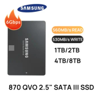 SAMSUNG QVO 870 SSD 2.5 Inch Big Storage 1T 2T 4T 8T Read Speed 560MB/s Drive SATA 3 Disk SSD for Laptop Desktop PC Computer