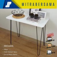 MITRABERSAMA Meja Kerja Hairpin Minimalis 80x40x70 60X40X70 Meja Kerja Meja Laptop Meja Komputer Mej