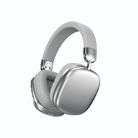 LinJn WH35 Silver Bluetooth Headphone Earphone Wireless HiFi With Mic Gaming/Music Foldable Over Ear