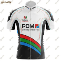 Men's Retro Team Cycling Jersey, Short Sleeved Team, Racing Bicycle Clothes, Outdoor Sports Top, MTB Bike Wear, Customized, New