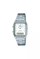 Casio Men's Analog-Digital Watch AQ-230A-7DMQ Vintage Series Silver Stainless Steel Watch