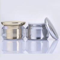 15g shiny gold/silver acrylic bottle pot tin jar eye serum day night cream/essence moisture gel/whitening cosmetic packing