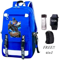 FTMHSTORE Tas Ransel Sekolah Anak Laki Laki Motif MOBILE LEGENDS LING COLLECTOR Tas Anak Sekolah TK