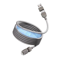 【ZA喆安】4合1 USB Type-C to Type-C PD磁吸編織快充電線(適用iPhone/MacBook/iPad/手機/平板/筆電)