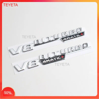 Upgrade 1 pair V8 BITURBO 4matic Emblem New Replacement Badge for Mercedes Benz Car car accessories