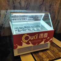Thick Cut Fried Yogurt Display Cabinet Ice Cream Display Cabinet gelato Direct Cold Cabinet Freezer 