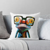 Hipster Frog Nerd Glasses Throw Pillow Pillowcase Cushion Cover Home Decorative Sofa Pillow Cover Cushion Cover 40x40cm 45x45cm