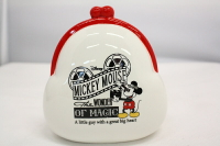 大賀屋 米奇 存錢筒 陶瓷 造型 口金包 錢包 迪士尼 米老鼠 90年代 正版 授權 L00010558
