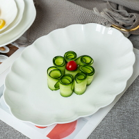 景德鎮餐具魚盤子創意家用新款白色骨瓷蒸魚盤網紅北歐魚盤微波爐
