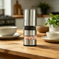不鏽鋼胡椒研磨器手動胡椒磨多功能調料研磨瓶椒鹽瓶陶瓷磨芯