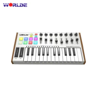 WORLDE TUNA 25-Key MIDI Controller MINI Ultra-PortableUSB MIDI Keyboard Controller 8 RGB Backlit Trigger Pads