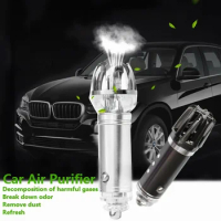 2022 Car Air Purifier 12V Auto Fresh Air Ionic Purifier Oxygen Bar Ozone Ionizer Cleaner Car Air Freshener Car Accessries