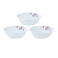 【CorelleBrands 康寧餐具】紫霧花彩500ML湯碗三入組(C02)