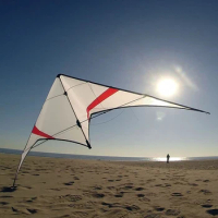 Freilein 2.15m Breeze Stunt Kite Ghost Dual Line Framed Kites Beach Sports Kite Wrist Strap+2x30mx90lb Spectra Lines+Bag