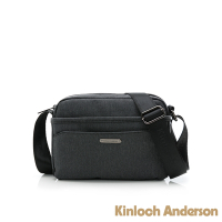 Kinloch Anderson - Force極簡造型多隔層小款斜側包 - 黑色