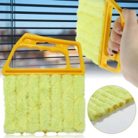 Detachable Microfiber Window Cleaning Brush Air Conditioner Duster Cleaner with Washable Venetian Blind Blade Cleaning Cloth