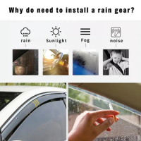 4pcs Car Styling For Nissan NV200 2010-2019 Smoke Window Sun Rain Visor Deflector Guard Car Accessories
