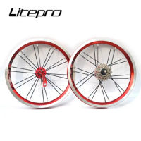 Litepro Bike Wheels 14 inch Wheelset Folding Bicycle 412 / Outer Three Shift Wheel Set 16 inch Outer Three Speed Wheel Set