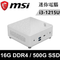 MSI微星 Cubi 5 12M-045BTW-SP2 白(i3-1215U/16G DDR4/500G SSD)特仕版