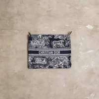 Tas CHRISTIAN DIOR DIORIVERA BLUE ZIP POUCH 100% ORIGINAL 28X22CM