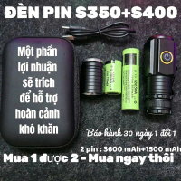 Bộ đèn pin  mini S350+S400 siêu sáng - phiên bản nâng cấp vừa là s350 vừa có thể nâng cấp lên s400 -