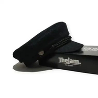Thejam. the original Topi Fisherman wool black | Fiddler cap | Sailor hats L