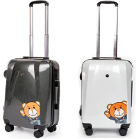 High Quality 22 Inch Children's Travel PC Suitcase On Silent Wheels Trolley Rolling Zipper Luggage Bag Valise Free Shipping