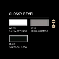 Keramik Merek Signature Type Subway Tiles Glossy Bevel White, Grey, Black Ukuran 10x30