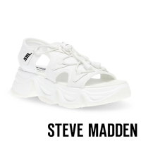 【STEVE MADDEN】CHIVALRY 抽繩厚底涼鞋(白色)