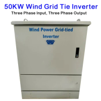 50KW On Grid Wind Inverter Three Phase 380V 50Hz/60Hz 50000W Power Grid-Tie MPPT With Switch, Dump Load, Optional RS485