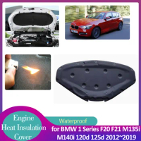 for BMW 1 Series F20 F21 M135i M140i 120d 2012~2019 Hood Engine Insulation Pad Soundproof Cover Heat Cotton Thermal Accessories