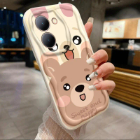 เคสสำหรับ vivo Y78 5GNYWHN110vivo Y78 PLUS เคสโทรศัพท์ทาสีหมี ไอศกรีมเวฟ ฝาครอบบางเฉียบ เปลือกกันกระ