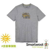 【SmartWool 美國 男 Merino Sport 150塗鴉短袖T恤《吉普車探險/淺灰》】SW016570/短T